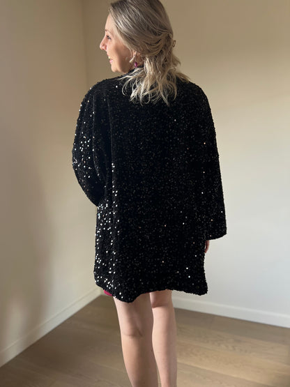 Sequin cardigan black