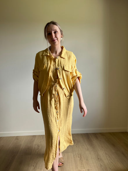 Mais linen sleeveless dress