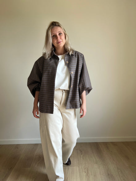 Barrel jeans beige