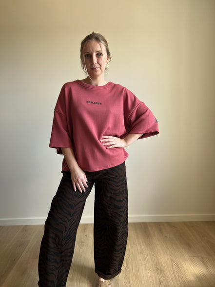 Bonjour Sweater - Burgundy