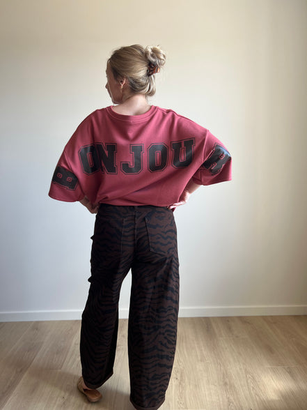Zebra Barrel Jeans - brown