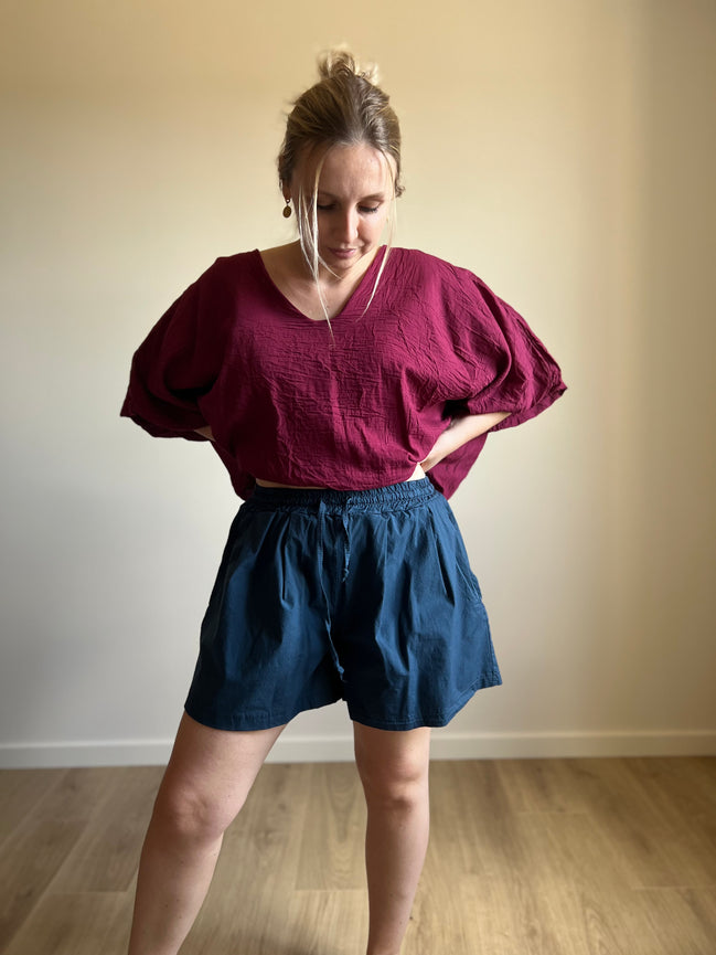 Drawstring Shorts – navy