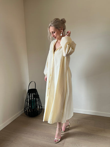 Dotted yellow dress