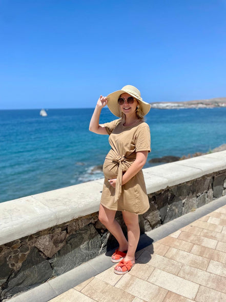 Camel wrapdress