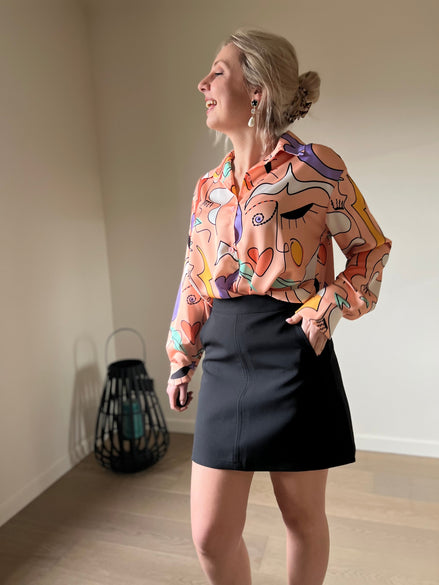 Tailored skirt black