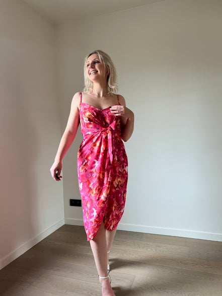 Fuchsia flowers dress