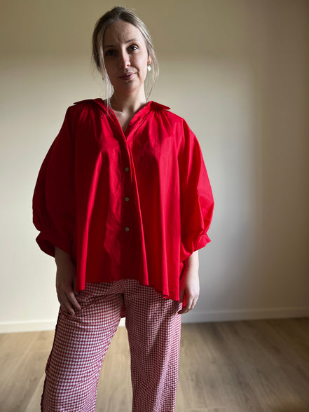 Vichy straight pants rosetto