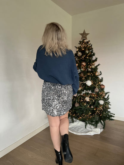 Sequin skirt grey