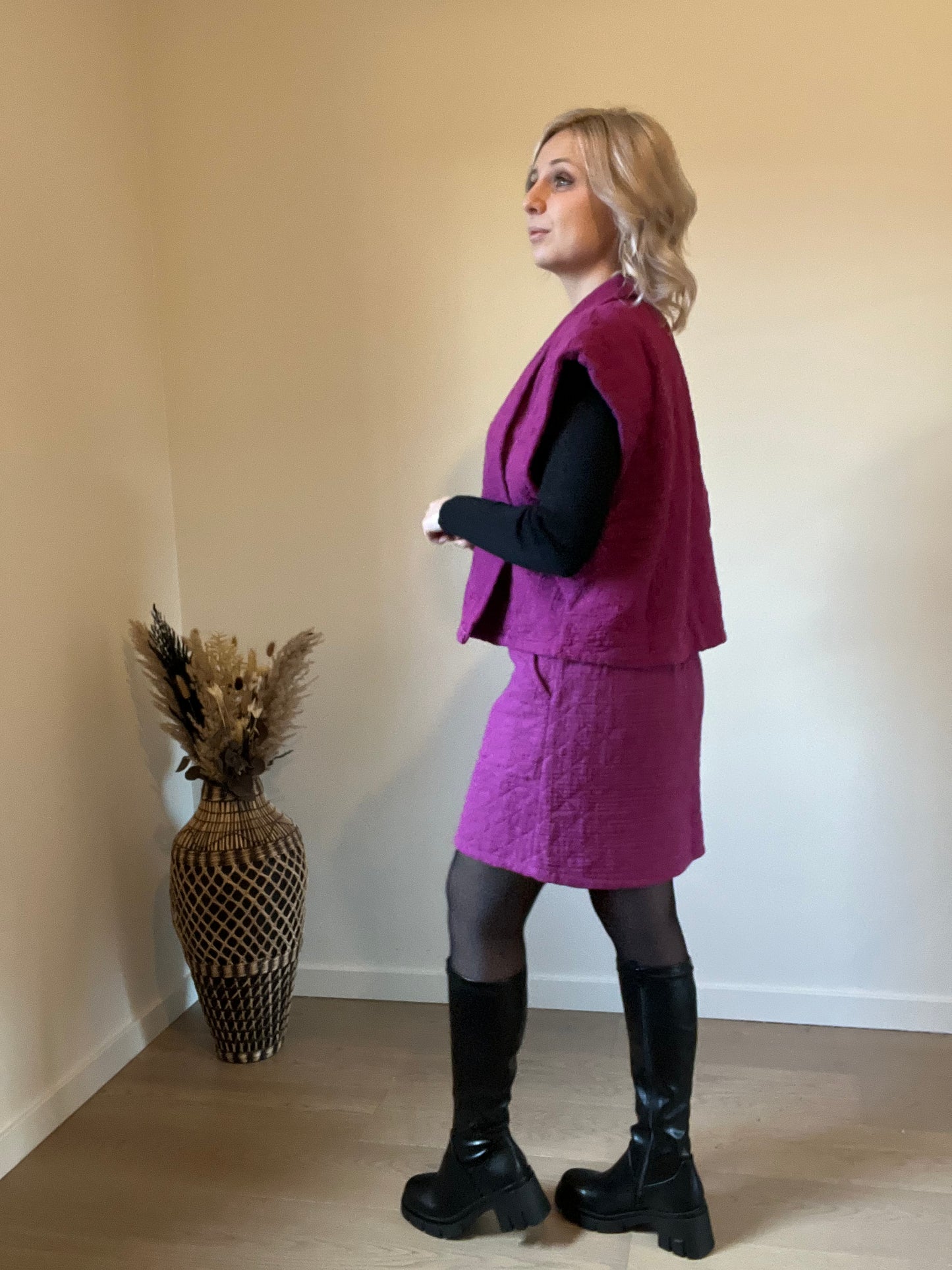 Magenta padded jacket