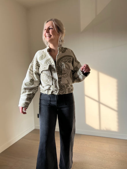 Grijze enkelbrede jeans