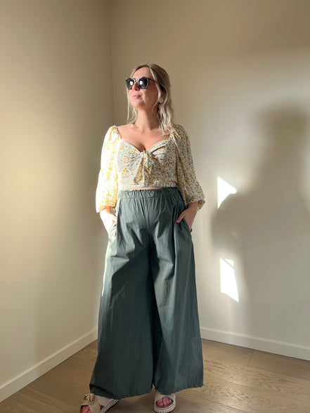 Cotton pants khaki