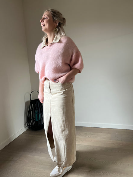 Jeansdress beige