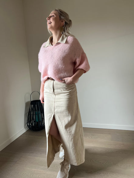 Jeansdress beige