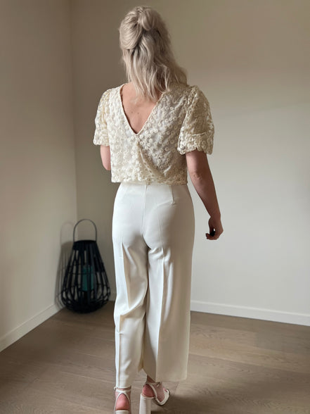 Flower top beige