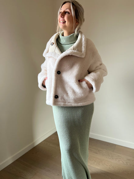 Omkeerbare teddyjas beige