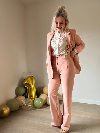 Peach blazer set