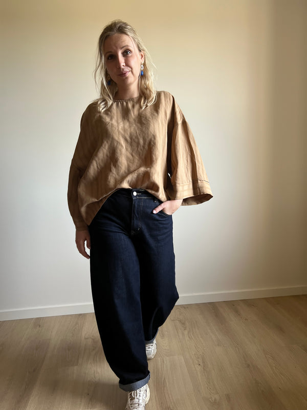Barrel jeans brut blue