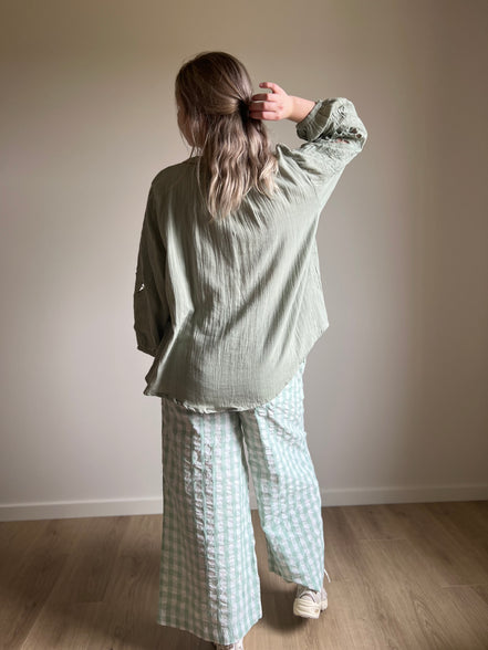 Embroidered cotton blouse