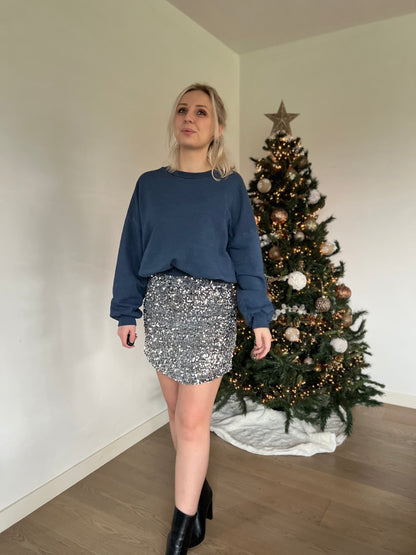 Sequin skirt grey