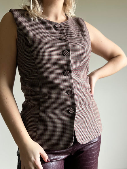 Checkered waistcoat