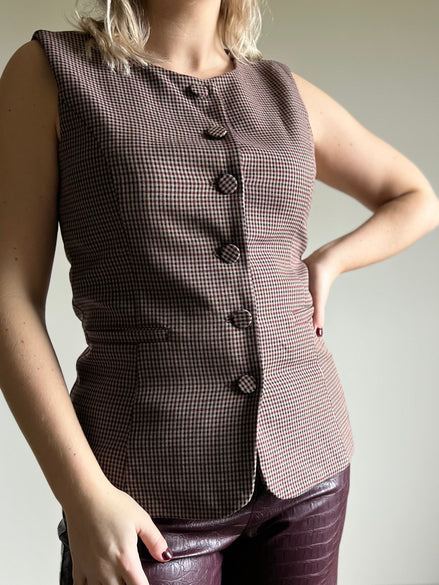 Checkered waistcoat