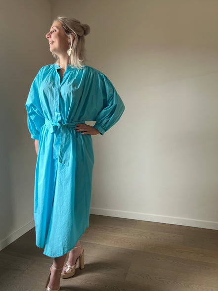 Balloon dress turquoise