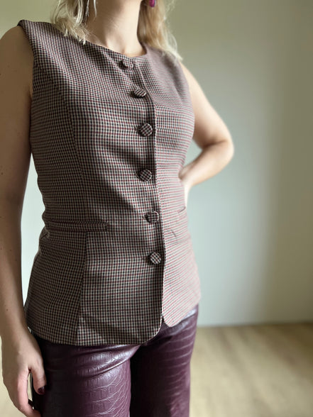 Checkered waistcoat