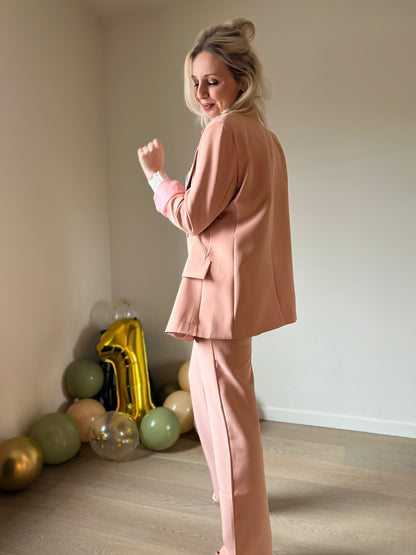 Peach blazer set