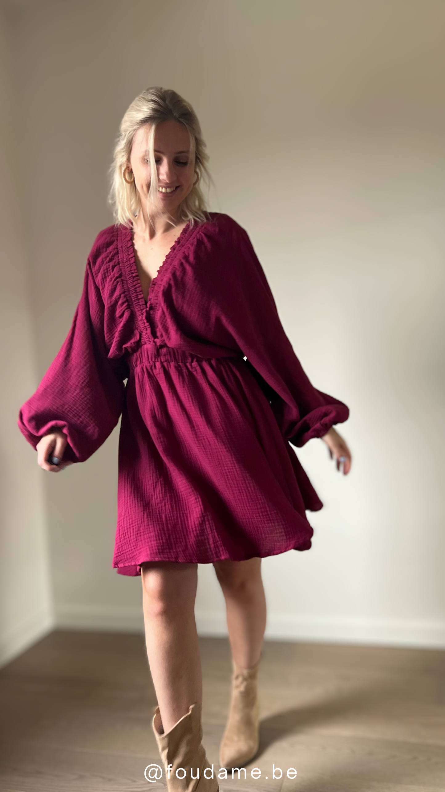 Tetra dress burgundy