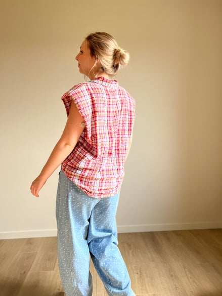 Candy Plaid Top