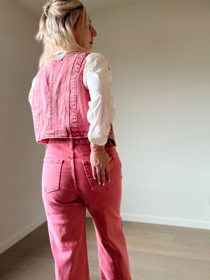 Washed pink pants