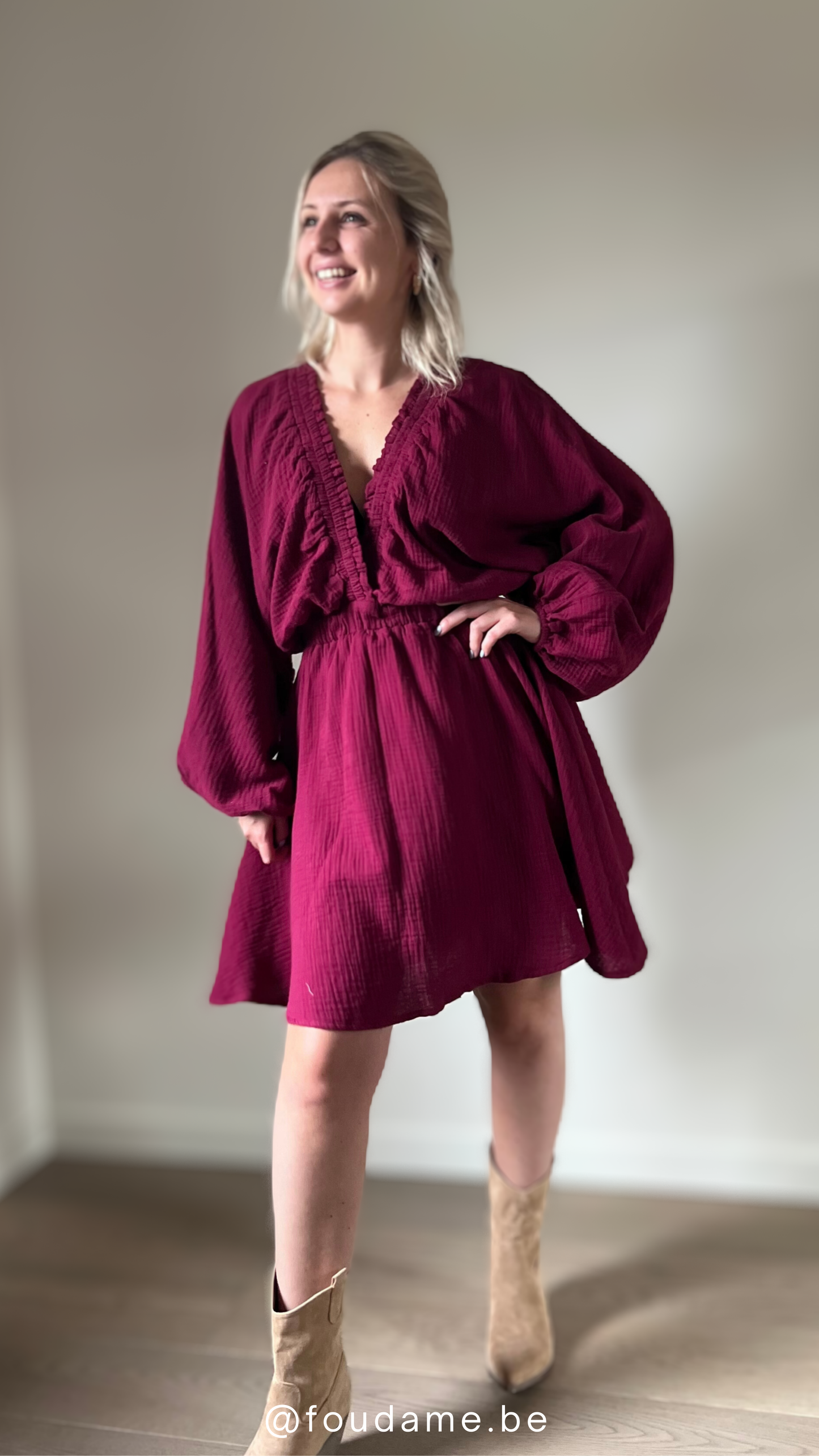 Tetra dress burgundy