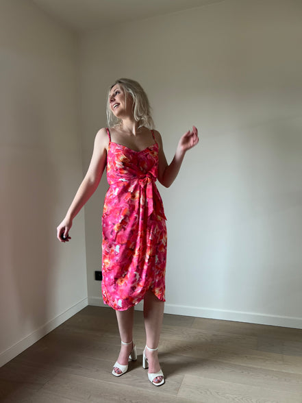Fuchsia flowers dress