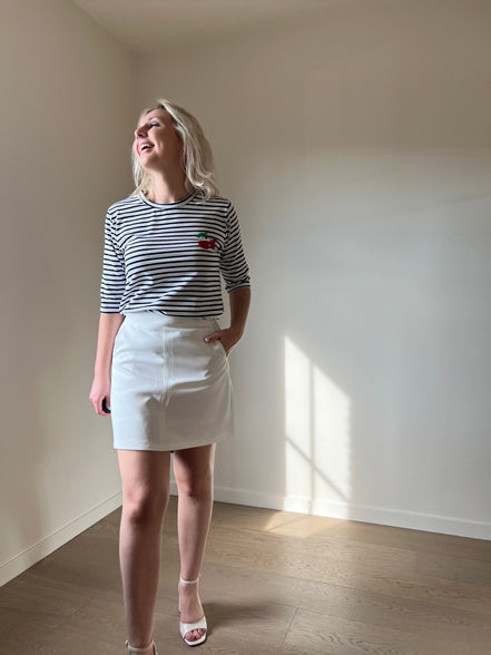 Cherry striped t-shirt black