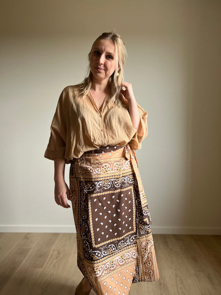 Batwing Blouse – Sand