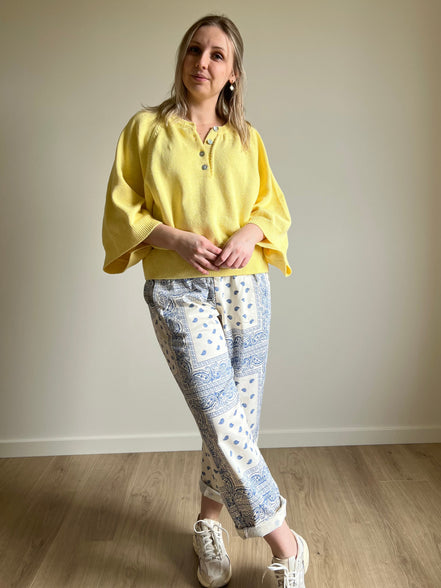 Soft knit sweater yellow