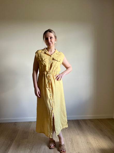 Mais linen sleeveless dress