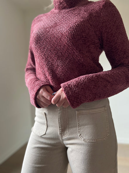 Cropped wijde broek beige