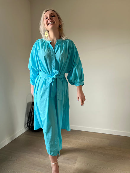 Balloon dress turquoise