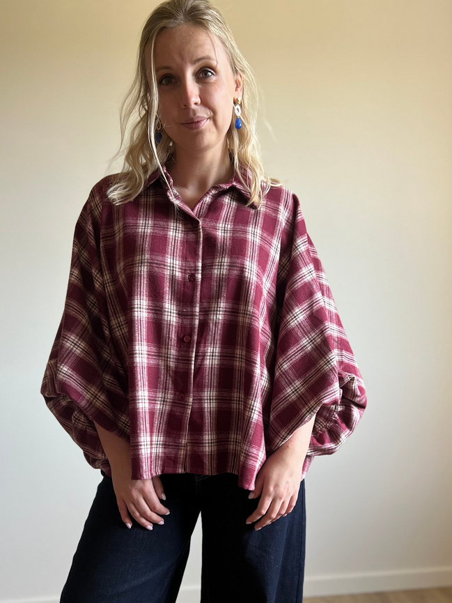Carreaux shirt - Burgundy