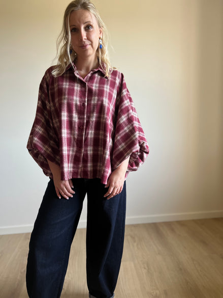 Carreaux shirt - Burgundy