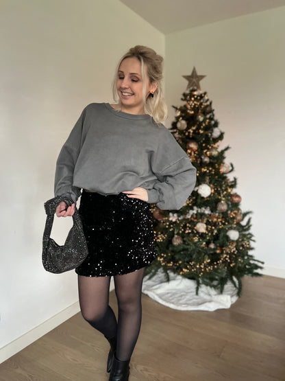 Sequin skirt black