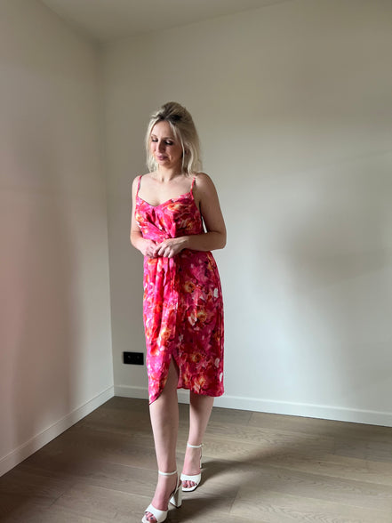 Fuchsia flowers dress