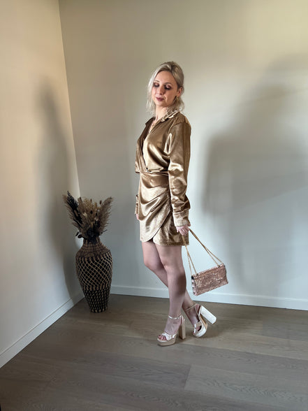 Mindy dress gold