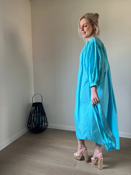 Balloon dress turquoise