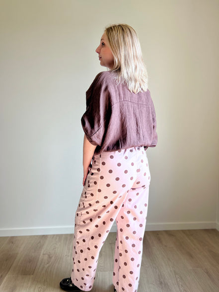 Linen jacket moka