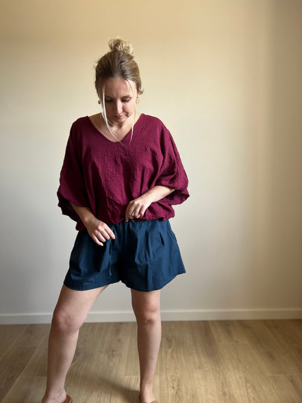 Drawstring Shorts – navy