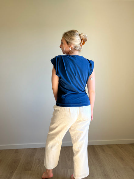 Bloom embroidered pants
