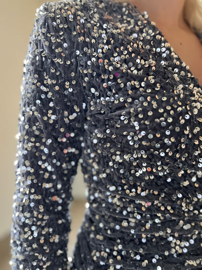 Silver dress sequin