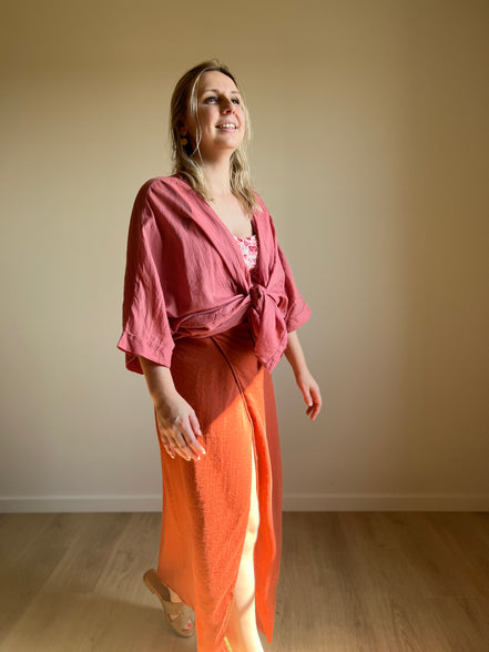 Batwing Blouse – Dusty Pink